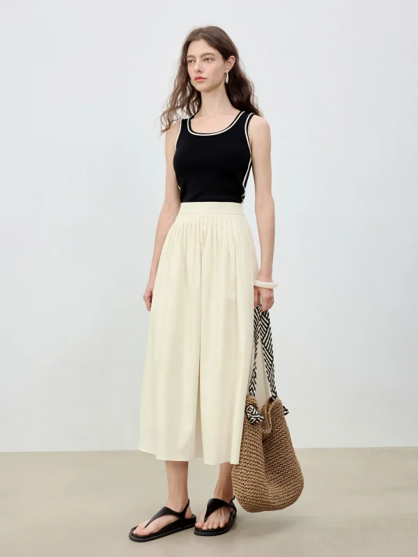 Romantic Ruffle Sleeveless Holiday Mid-Calf Top Skirt Set - Image 6