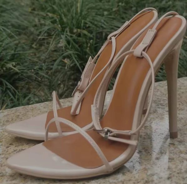Elegant Strappy Open Toe Stiletto Wedding Party High Heeled Sandals - Image 10