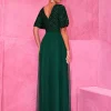 Sequined High Slit For Evening Events Maxi Party Dress - Image 5