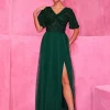 Sequined High Slit For Evening Events Maxi Party Dress - Image 4