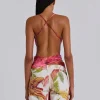 Sequined Solid Cool Cleavage Backless Lace Up Crop Tops - Image 5