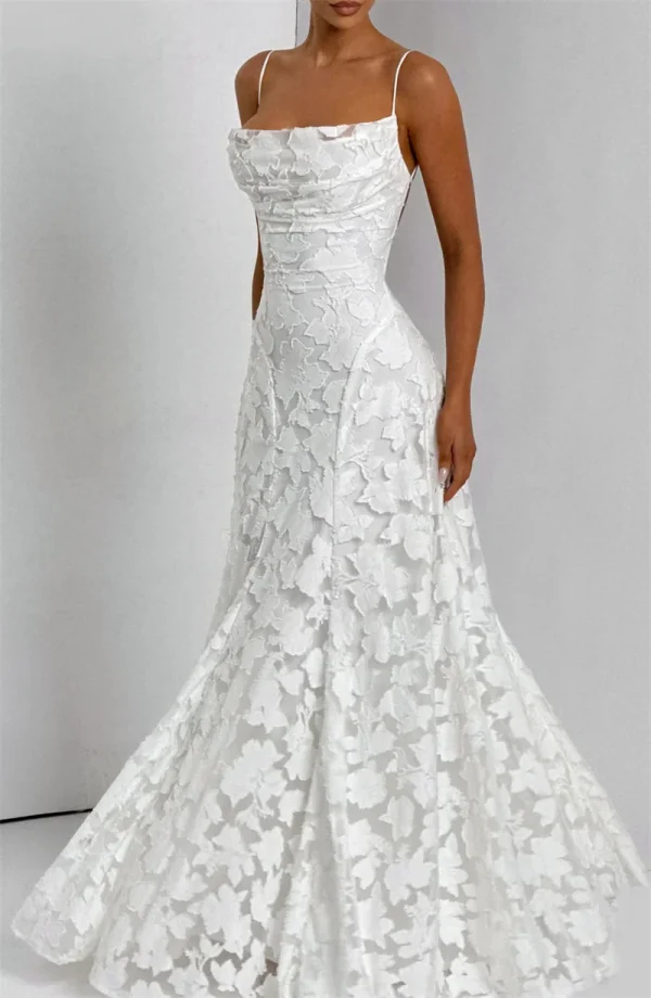 Spaghetti Strap Backless Off-shoulder Sleeveless Lace-up Evening Club Party Dress - Image 14