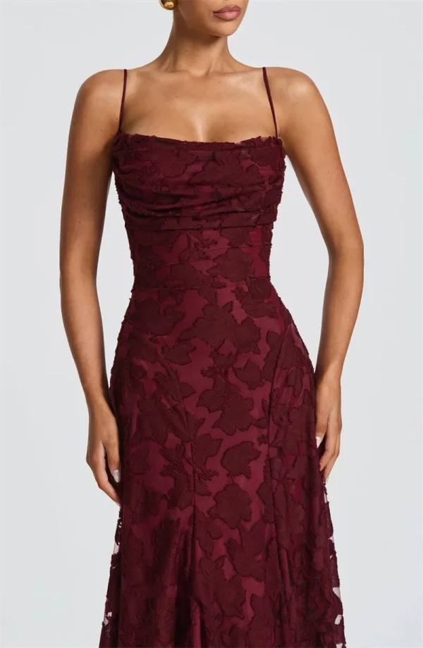 Spaghetti Strap Backless Off-shoulder Sleeveless Lace-up Evening Club Party Dress - Image 6