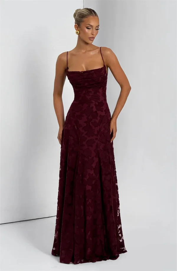 Spaghetti Strap Backless Off-shoulder Sleeveless Lace-up Evening Club Party Dress - Image 7