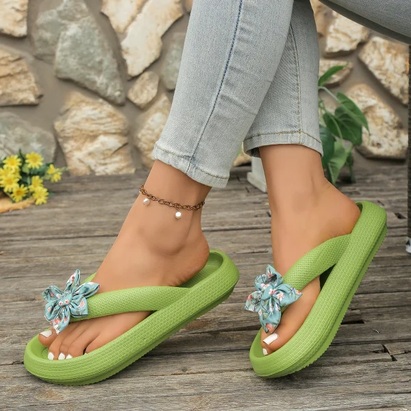 Sweet Comfort Soft Petal Flower Pattern Flip-Flop Beach Style Daily Walking Slippers - Image 6
