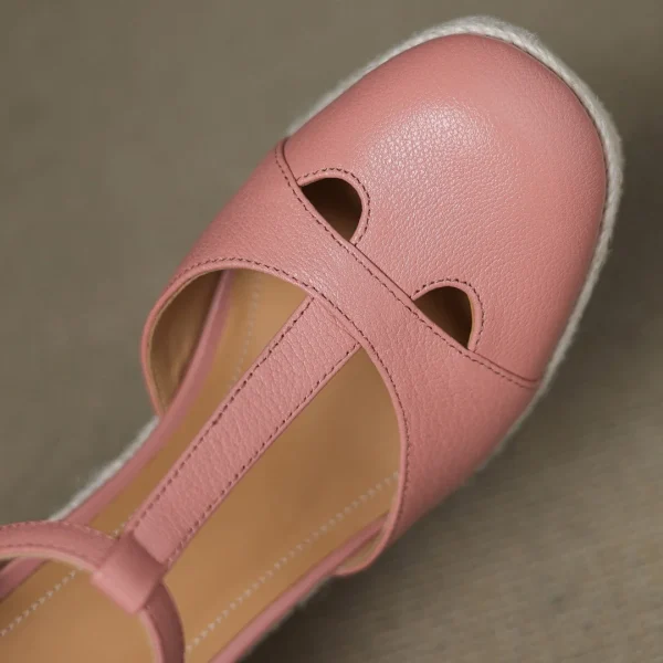 Bohemia Round Toe Narrow Band T-Strap Wedge Ultra High Heel Platform Sandals - Image 8