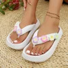 Versatile Soft Colorful Egg Flower Beach Style Outdoor Flip-Flops Slippers - Image 3