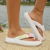 Versatile Soft Colorful Egg Flower Beach Style Outdoor Flip-Flops Slippers - Image 6
