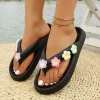 Versatile Soft Colorful Egg Flower Beach Style Outdoor Flip-Flops Slippers - Image 9