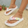 Versatile Soft Colorful Egg Flower Beach Style Outdoor Flip-Flops Slippers - Image 2