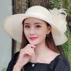 Vintage Fascinating Kentucky Flower Large Wide Brim Big Fedora Hat - Image 3
