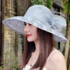 Vintage Fascinating Kentucky Flower Large Wide Brim Big Fedora Hat - Image 6