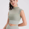 Vintage Fashion Sporty Top Round Neck Cap Sleeves Outdoor In Solid T-Shirt - Image 4