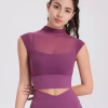 Vintage Fashion Sporty Top Round Neck Cap Sleeves Outdoor In Solid T-Shirt - Image 10