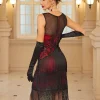 Vintage Inspired Sleeveless Elegant Flapper With Pringe Decor Lady Dress - Image 6