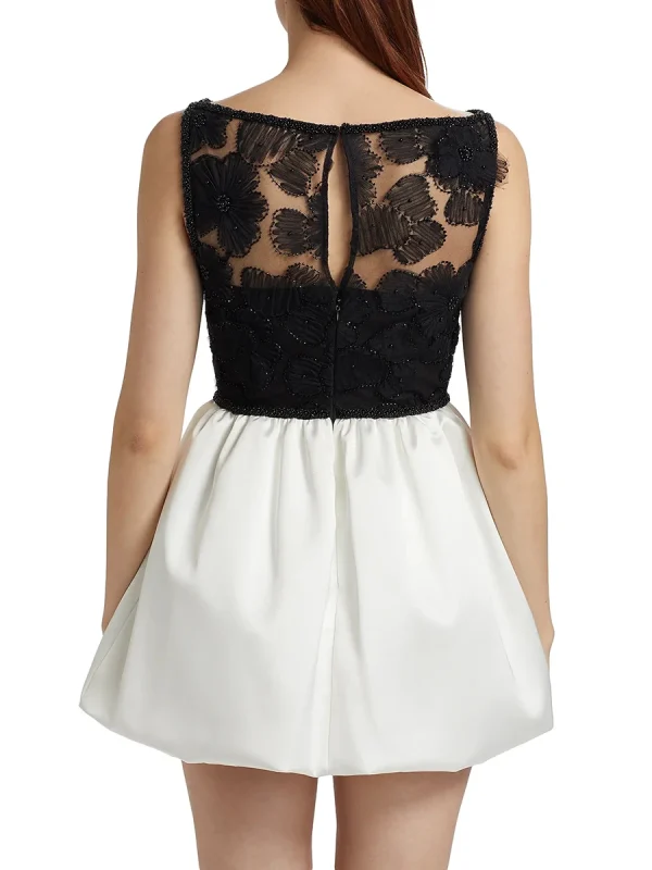 Vintage O Neck Sleeveless High Waist Temperament Mini Dress - Image 5