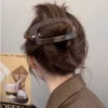 Vintage Plastic Solid Hollow Oval Simple Twist Temperament Ornament Hair Clips - Image 6