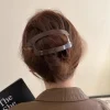 Vintage Plastic Solid Hollow Oval Simple Twist Temperament Ornament Hair Clips - Image 4
