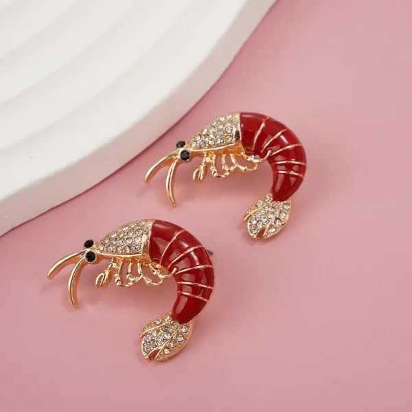 Bohemia Compact Style With Zircon Beach Decor Suitable Gatherings And Banquets Lobster Ear Studs - Image 2