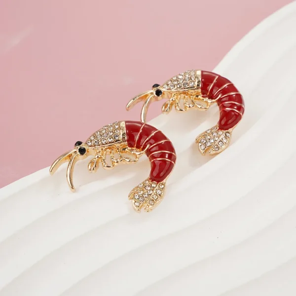 Bohemia Compact Style With Zircon Beach Decor Suitable Gatherings And Banquets Lobster Ear Studs - Image 3
