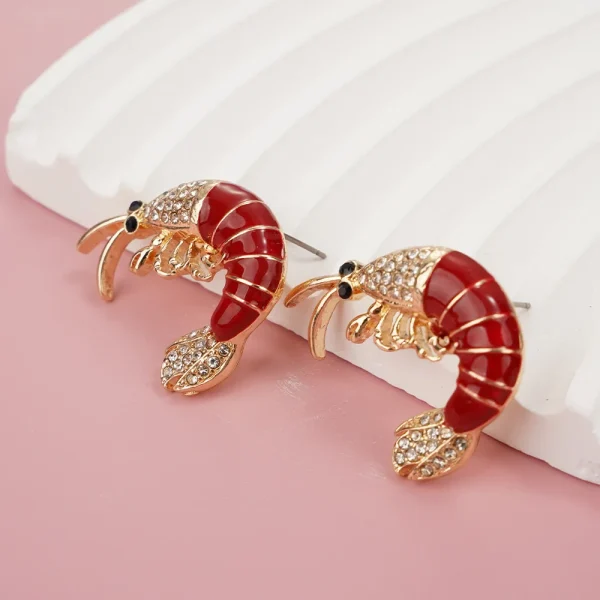 Bohemia Compact Style With Zircon Beach Decor Suitable Gatherings And Banquets Lobster Ear Studs - Image 4