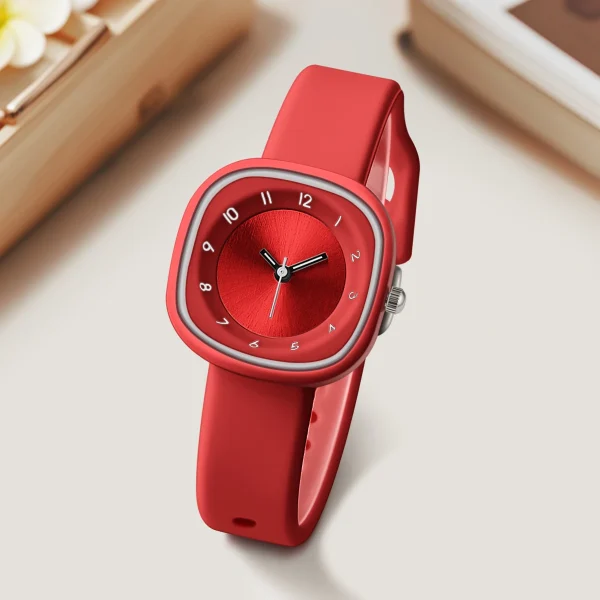 Casual Alloy Simple Irregular Shape Sport Band Silicone Watch Quartz Wristwatch - Image 7