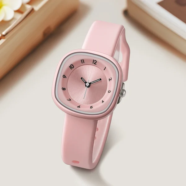 Casual Alloy Simple Irregular Shape Sport Band Silicone Watch Quartz Wristwatch - Image 6