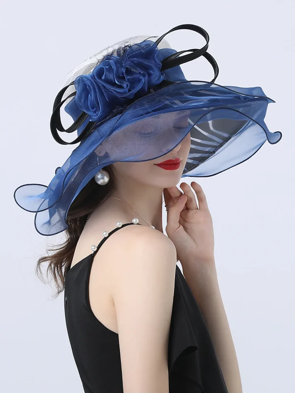 Casual Floral Travel Sun Protection Foldable Wide Brim Beach Sun Hat - Image 2
