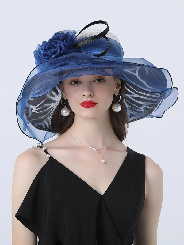 Casual Floral Travel Sun Protection Foldable Wide Brim Beach Sun Hat - Image 3