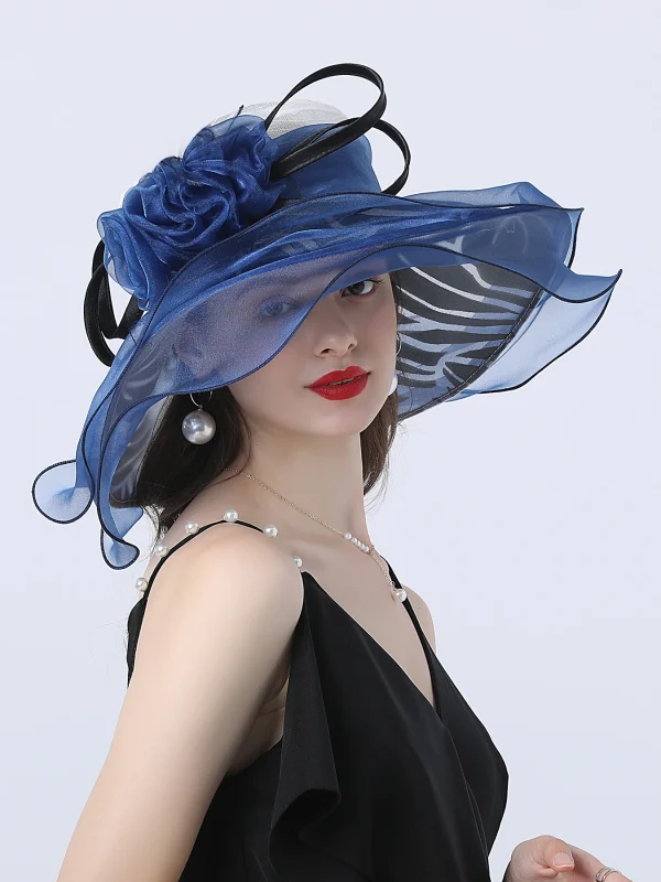 Casual Floral Travel Sun Protection Foldable Wide Brim Beach Sun Hat - Image 4