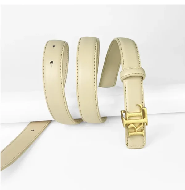 Casual Geometric Shape Metal Letter Avant-Garde Style Adjustable Waist Decorative Buckle Belt - Image 2