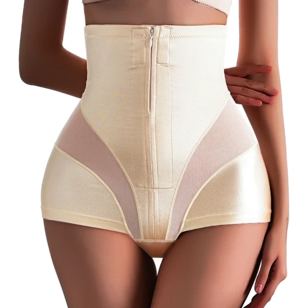 Casual High Waist Trainer Tummy Slimming Belly Control Body Underwear Briefs Zipper Panties Shapewear - Image 6