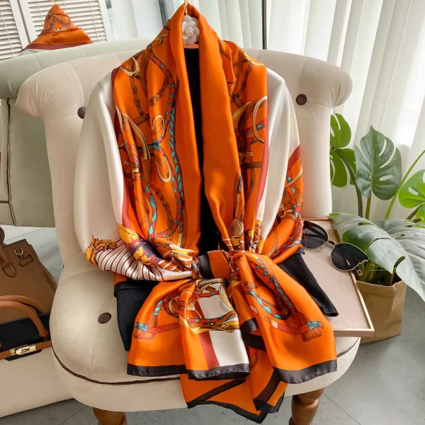 Casual Hijab Foulard Bandana Femme Headscarf Silk Scarf Scarftop Headwraps Hair Scarve - Image 14