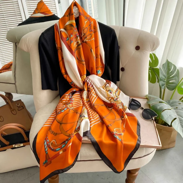 Casual Hijab Foulard Bandana Femme Headscarf Silk Scarf Scarftop Headwraps Hair Scarve - Image 13