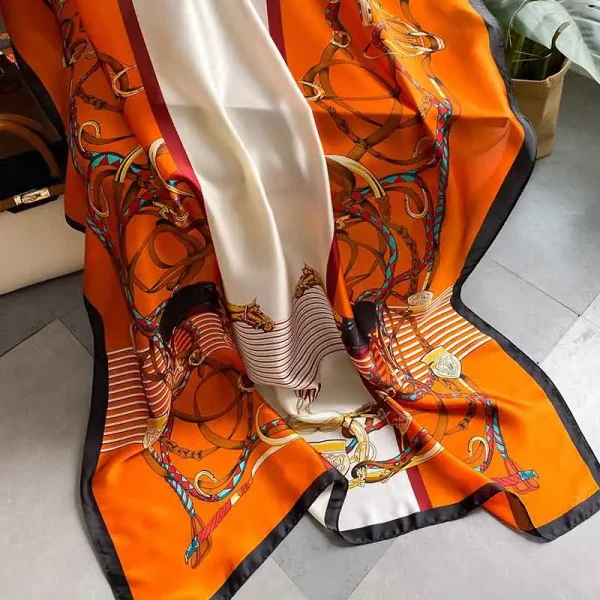 Casual Hijab Foulard Bandana Femme Headscarf Silk Scarf Scarftop Headwraps Hair Scarve - Image 12