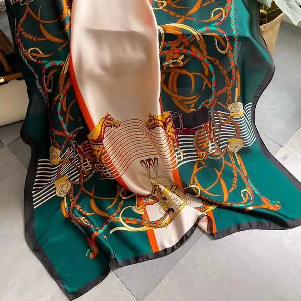 Casual Hijab Foulard Bandana Femme Headscarf Silk Scarf Scarftop Headwraps Hair Scarve - Image 7
