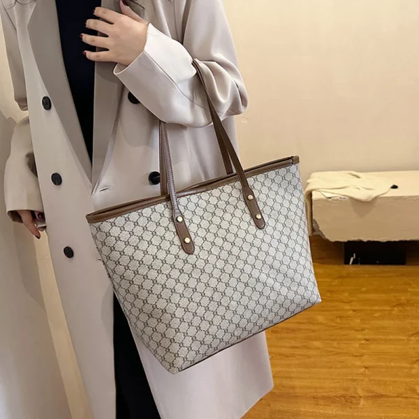 Casual PU Leather Large Capacity Shoulder Bag - Image 6