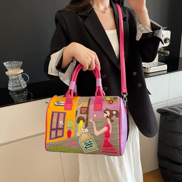 Casual PU Leather Large Capacity Zipper Messenger Handbags Shoulder Crossbody Bag - Image 6