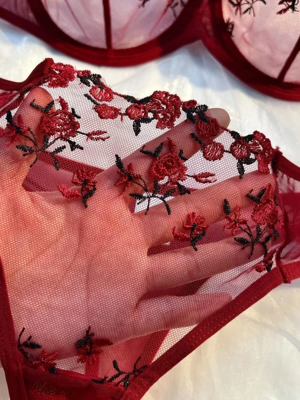 Casual Romantic Fancy Eroticу Embroidery Cute Beautiful Set - Image 4