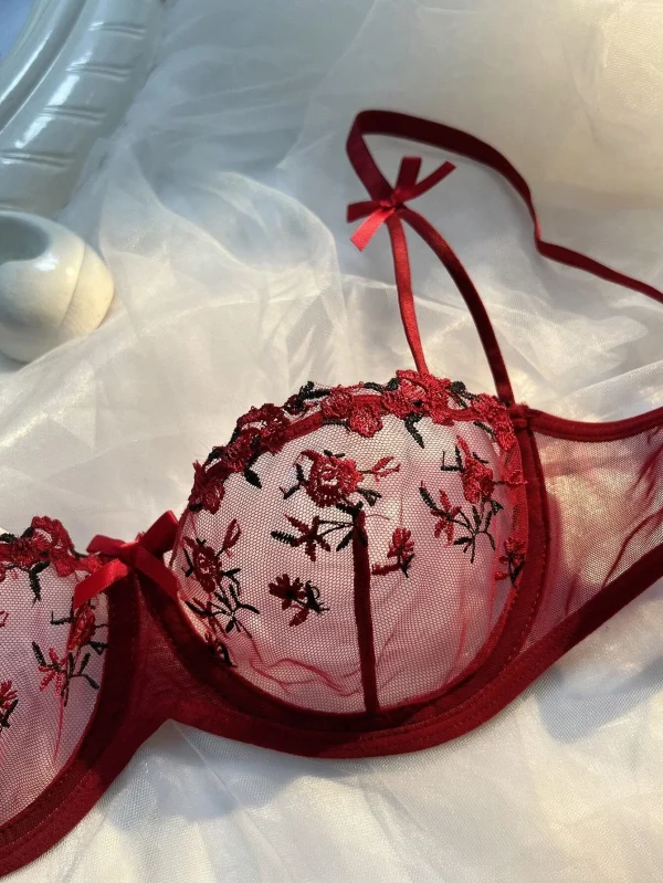 Casual Romantic Fancy Eroticу Embroidery Cute Beautiful Set - Image 5