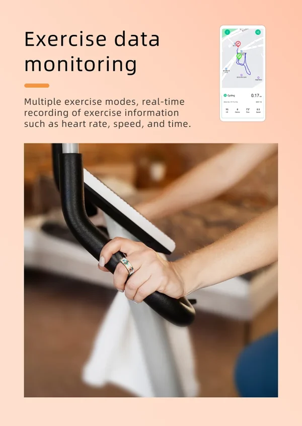 Elegant Sleep Monitoring Blood Oxygen Measurement Blood Pressure Multi-sports Modes Enamels Craftsmanship Smart Ring - Image 11