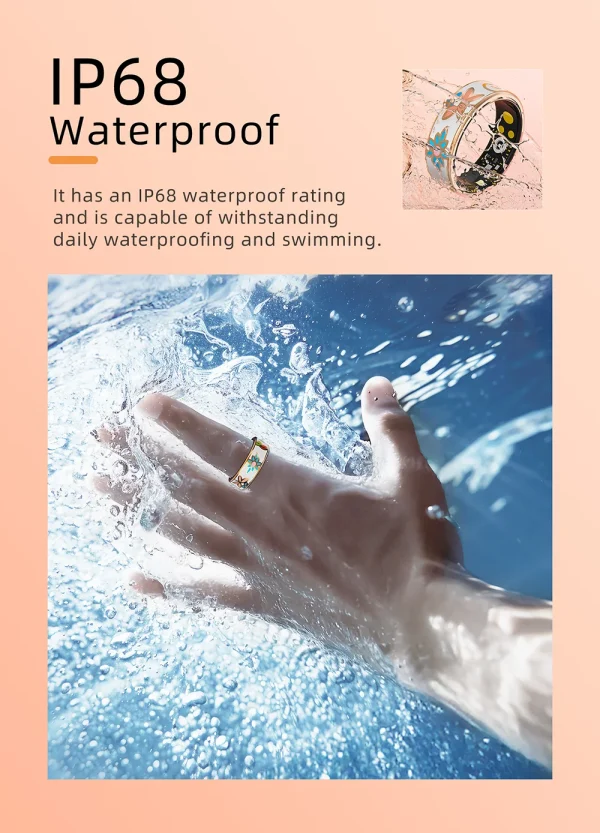 Casual Sleep Monitoring Blood Oxygen Measurement Blood Pressure Multi-sports Modes Enamels Craftsmanship Smart Ring - Image 12