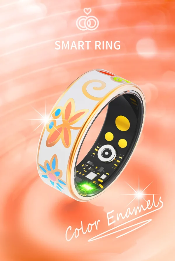 Casual Sleep Monitoring Blood Oxygen Measurement Blood Pressure Multi-sports Modes Enamels Craftsmanship Smart Ring - Image 4