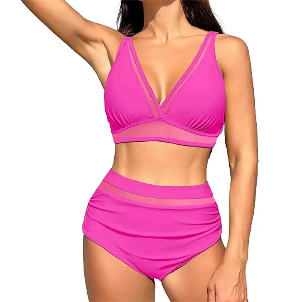 Casual Solid Bra Padded For Teenagers Biquinis Bikini Style Separate Tow-piece - Image 2