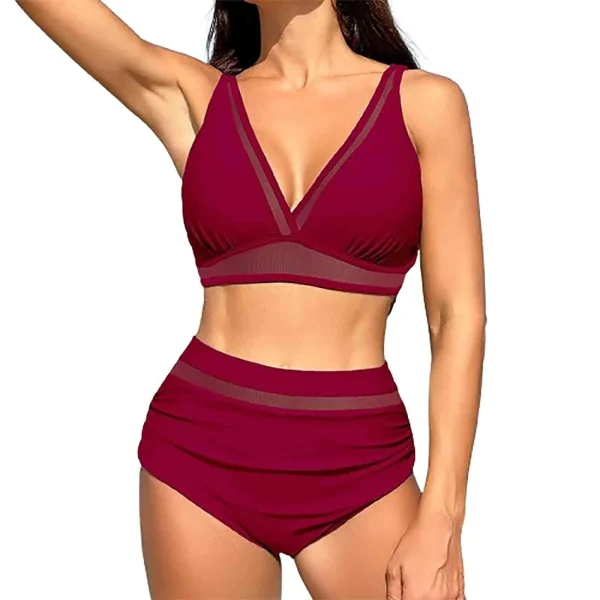 Casual Solid Bra Padded For Teenagers Biquinis Bikini Style Separate Tow-piece - Image 5