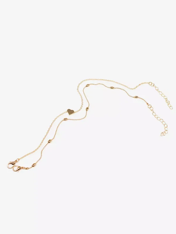 Casual Solid Color Layered Heart Beaded Loop Link Resort Wear Bikinis Ankle Bracelet - Image 7