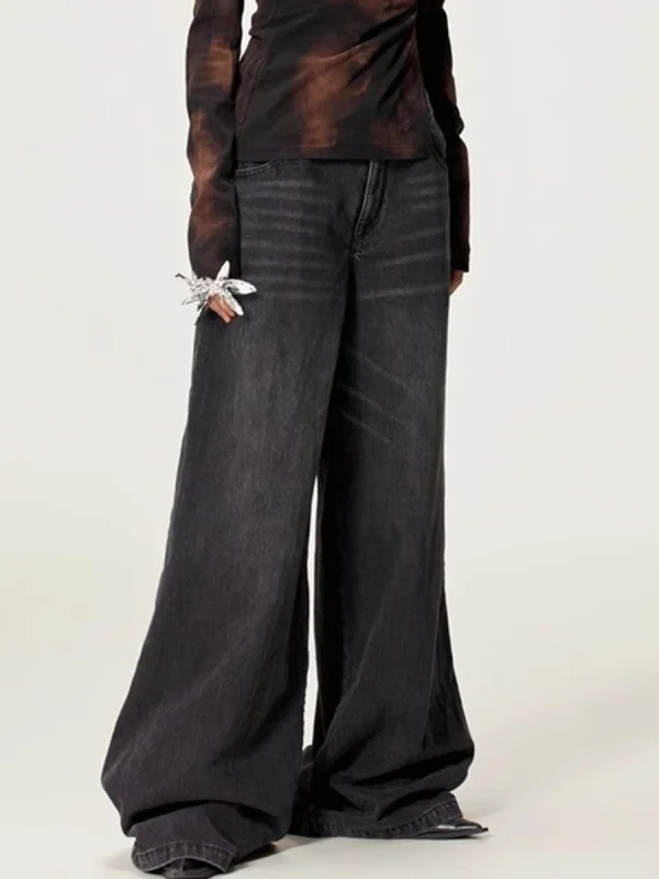 Casual Solid Loose High Waist Temperament Spliced Bowknot Wide Leg Pant - Image 2