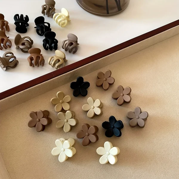 Casual Solid Plastic Bang Headbands Flyaways Mini Hair Claws 20pcs - Image 3