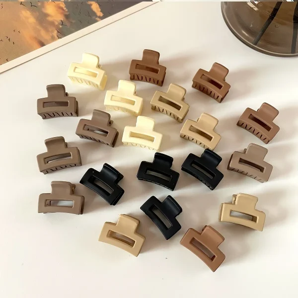 Casual Solid Plastic Bang Headbands Flyaways Mini Hair Claws 20pcs - Image 6