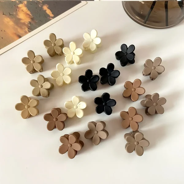 Casual Solid Plastic Bang Headbands Flyaways Mini Hair Claws 20pcs - Image 7